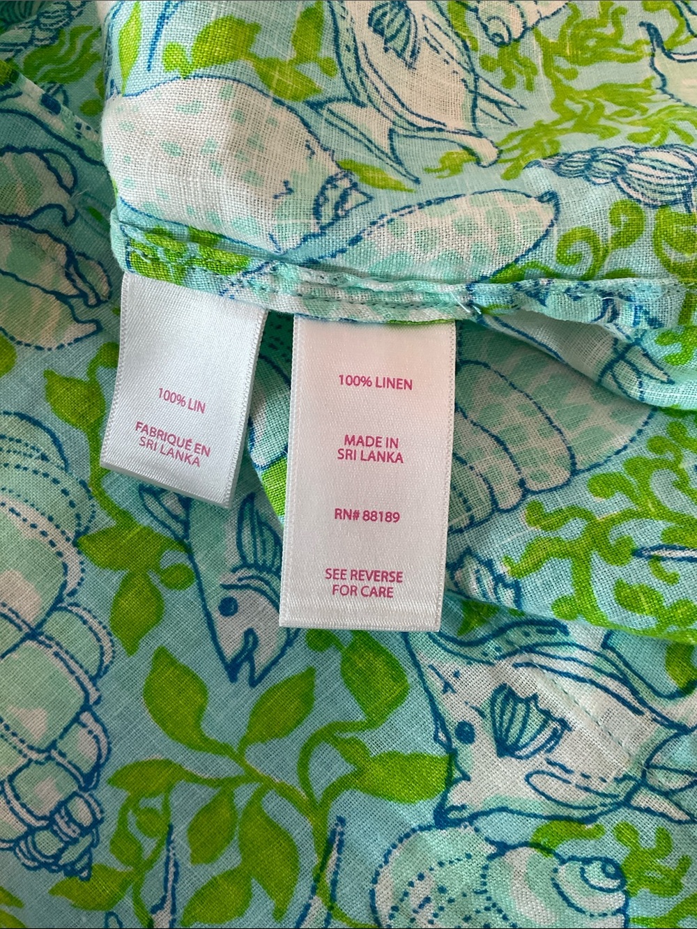 NWT Lilly Pulitzer linen button down shirt Day dream blue size S - Picture 5 of 5